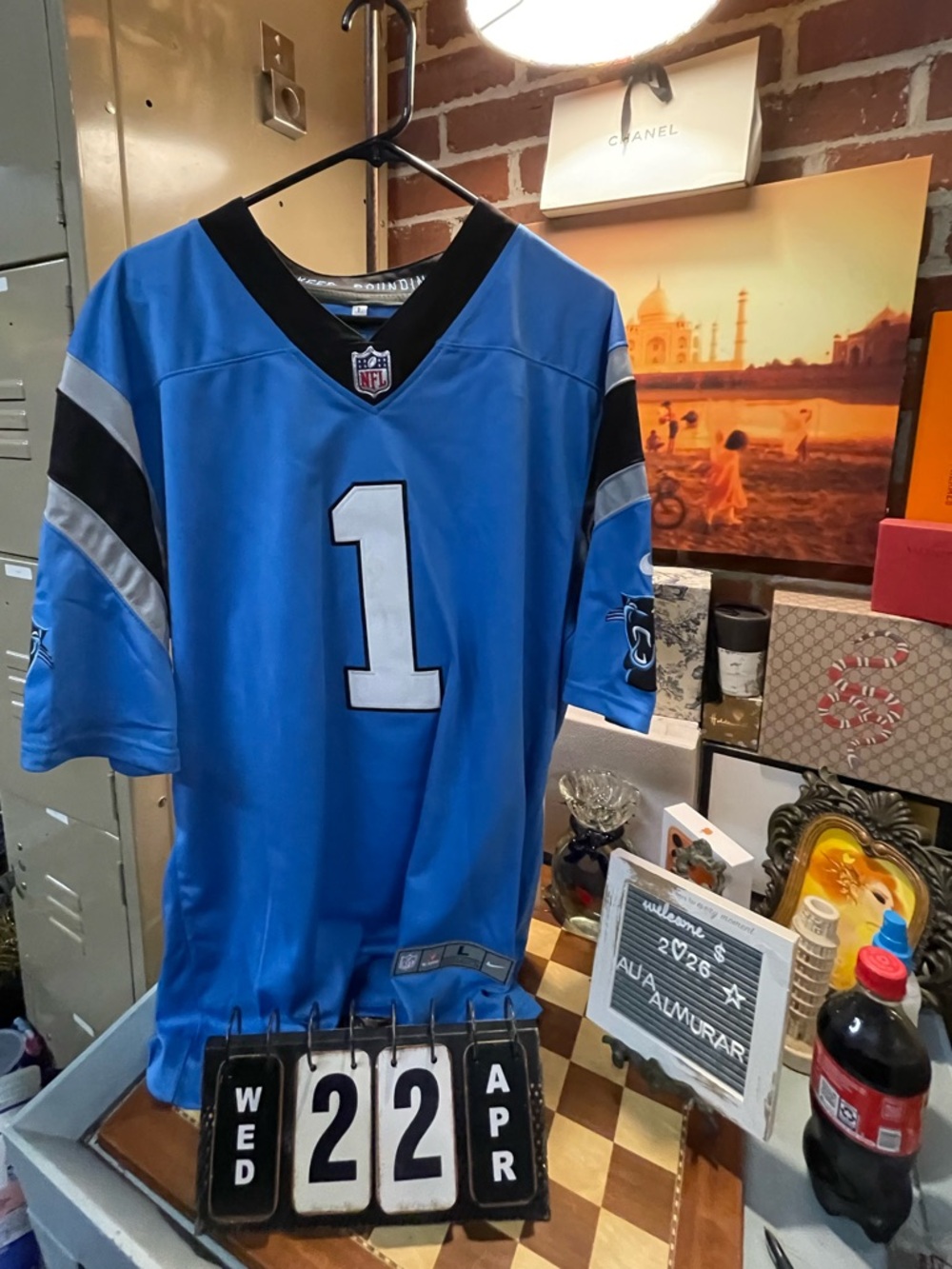 Carolina Panthers Cam Newton #1 Nike On Field Football Jersey Blue